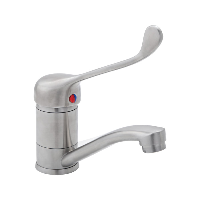 Stainless Steel Lever Handle Swivel Basin Mixer - HD reno