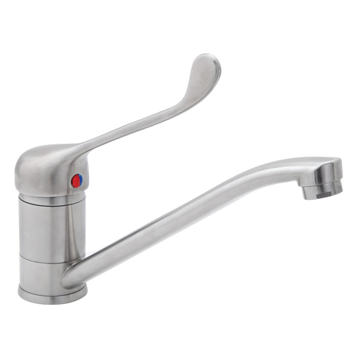 Stainless Steel Lever Handle Swivel Sink Mixer - HD reno
