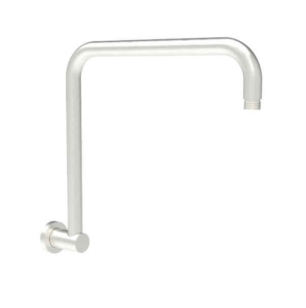 Round Rectangle Curved Shower Arm Chrome/Brushed Nickel/Brushed Gold/Gun Metal/Matt Black - HD reno