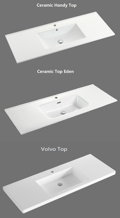 600-1200mm ABS Miami Matt White Shaker Plywood Wall Hung Vanity Cabinet - HD reno