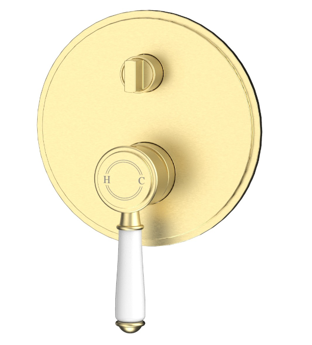 Clasico Wall Diverter Mixer Trim Kits Ceramic Handle Brushed Gold/Brushed Nickel/Chrome/Matt Black