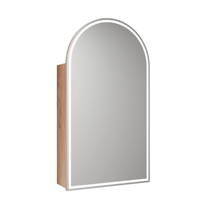 500*900*151mm Aulic Canterbury Brushed Gold/Brushed Nickel/Frameless/Matt Black Copper-free Glass Arch LED Shaving Cabinet - HD reno