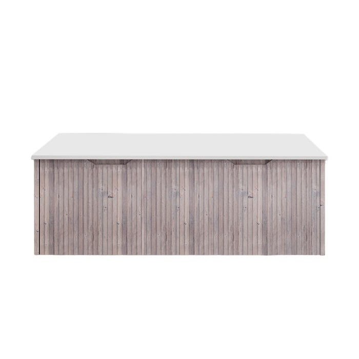 600-1800*450*400mm Vienna White Oak MR Melamined Board Panel With PVC Coating Fluted Wall Hung Vanity - HD reno