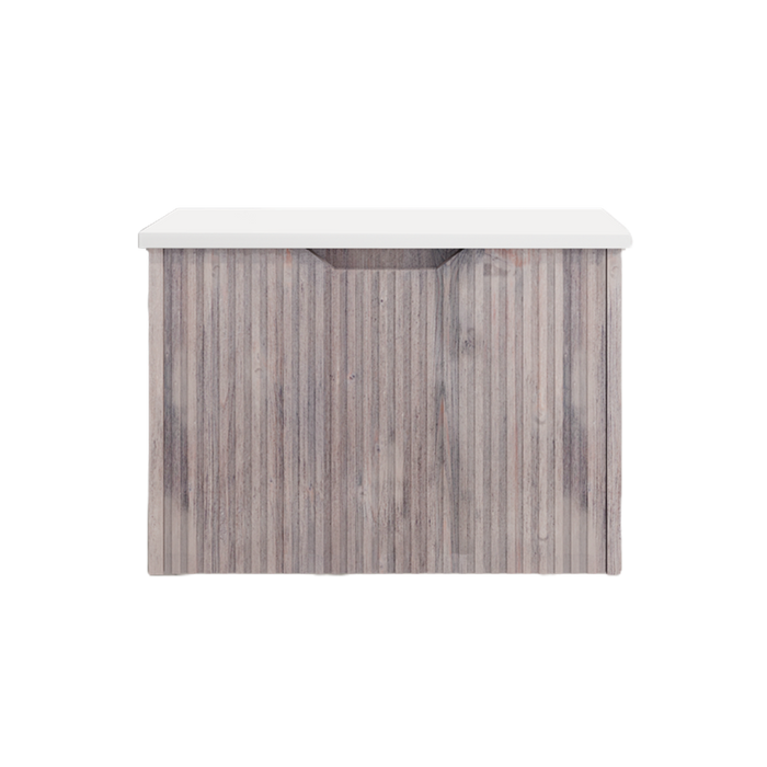 600-1800*450*400mm Vienna White Oak MR Melamined Board Panel With PVC Coating Fluted Wall Hung Vanity - HD reno