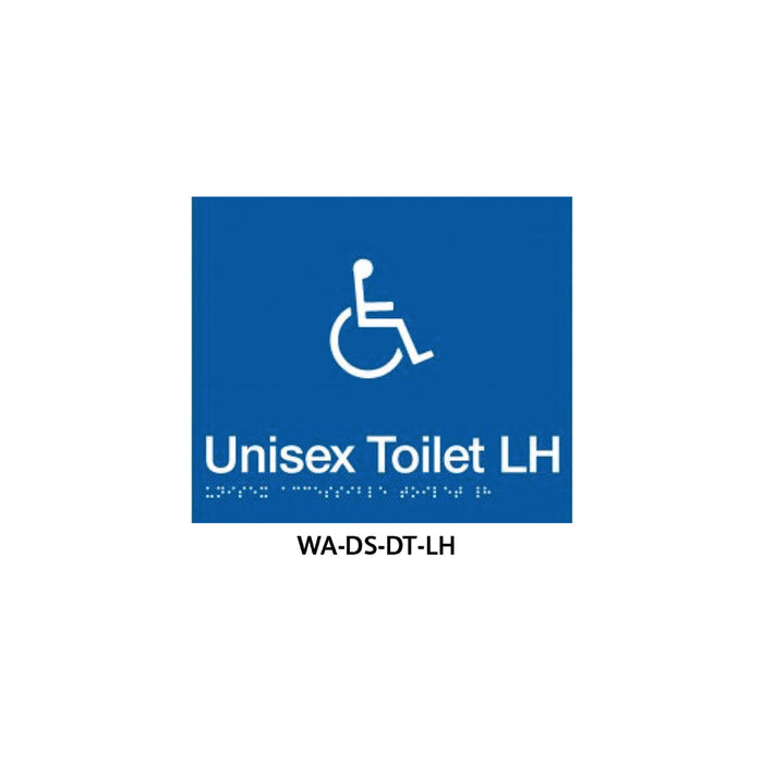 Braille Sign Unisex Disabled LH (Blue) - HD reno
