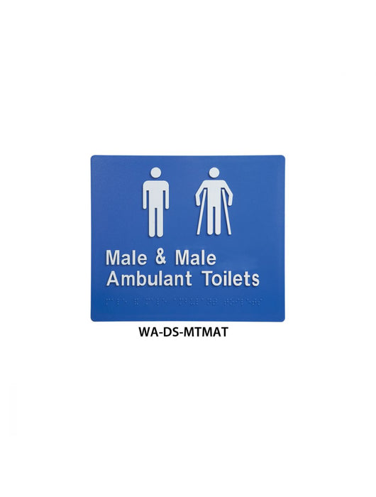 Braille Sign Male and Male Ambulant Toilet (Blue) - HD reno