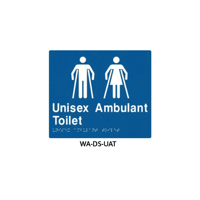 Braille Sign Unisex Accessible Toilet (Blue)