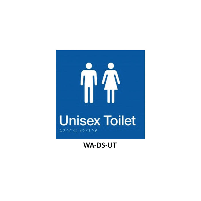 Braille Sign Unisex Toilet (Blue) - HD reno