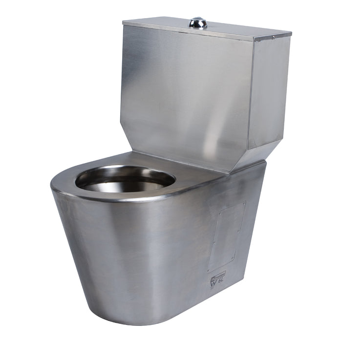 304 Grade Stainless Steel Close Coupled Wall Faced Toilet Pan - P Trap or S Trap - HD reno