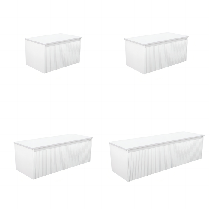 750-1500*460*420mm FIE Alina Satin White Cabinet Only and Ceramic / Stone Top Available Wall Hung Vanity