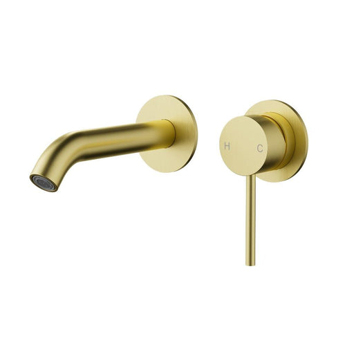 Ikon Otus Slimline Stainless Steel/Chrome/Matt Black/Gunmetal Grey/Brushed Gold Stainless Steel SS Wall Basin Mixer Only Separate Back Plate Trim Kits - HD reno