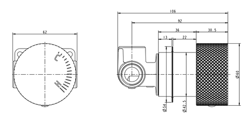 Round Progressive Wall Mixer Main Body - HD reno