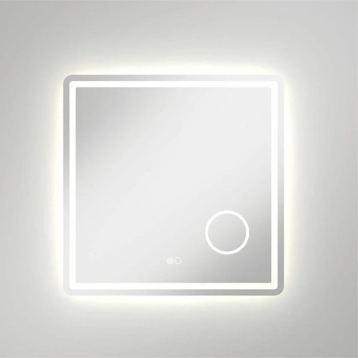 700-1400*700mm Fienza Deejay Frameless Rectangle LED Mirror With Circular Magnifying