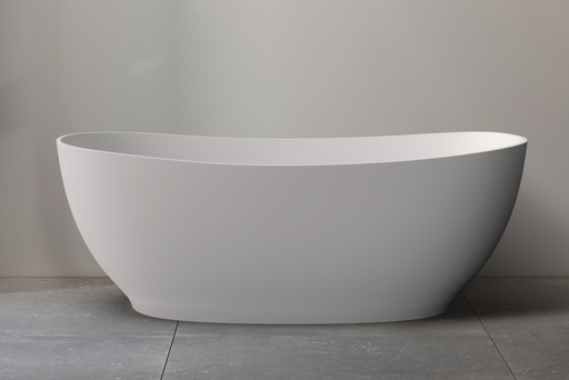 1500/1700*800*650mm ABS Layla Riva-Slim Matt White Oval Acrylic Freestanding Bathtub - HD reno
