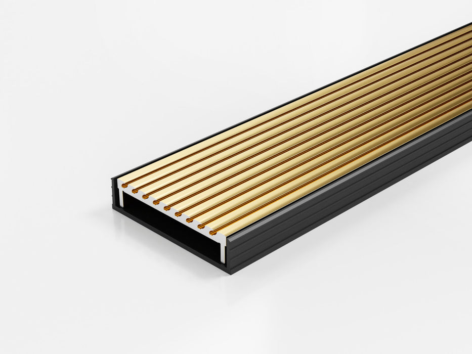 Slimline Linear Drainage system with Wave Grate (AA) grate style
