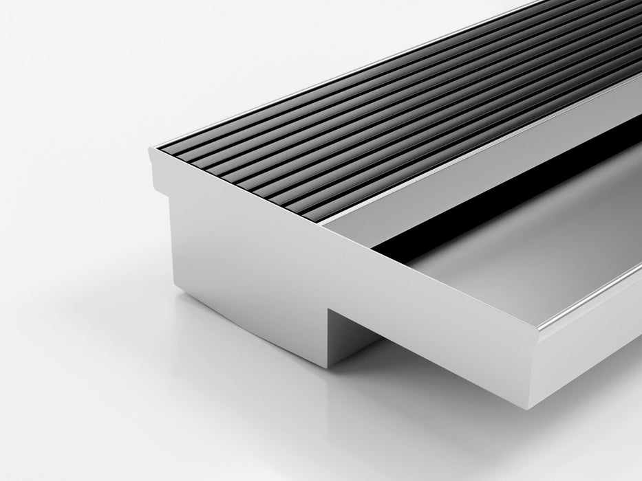 Threshold drainage system for sill only doors with Wave Grate (AA) grate style