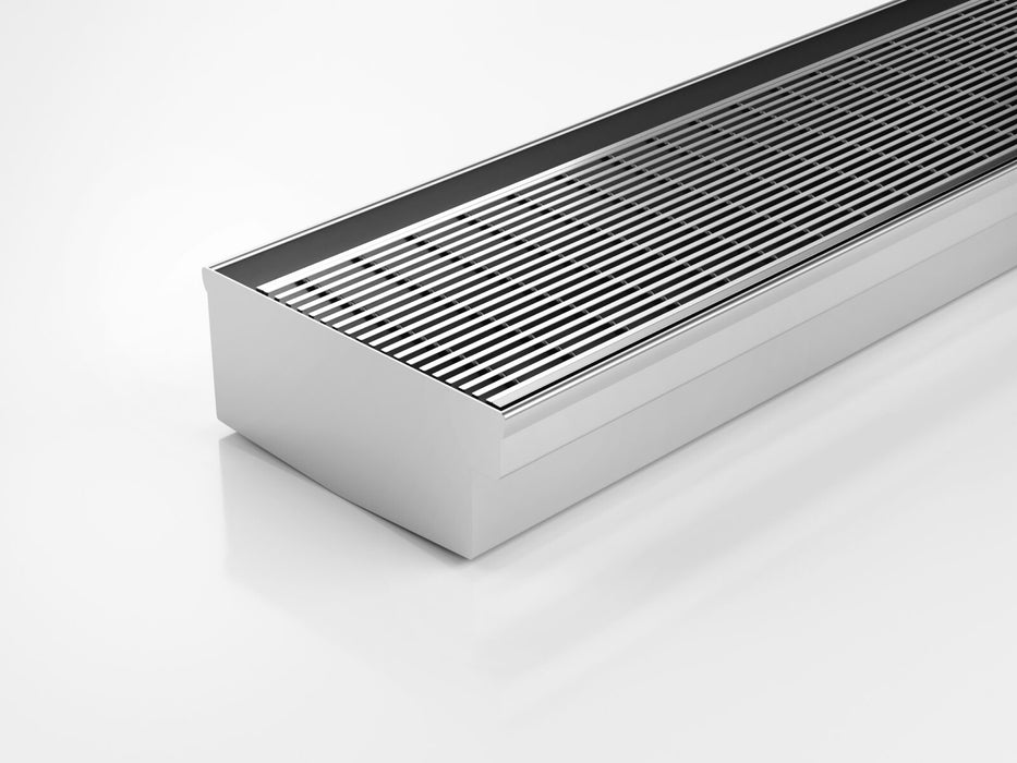 Threshold drainage system for bifold doors with Architectural (AR) grate style