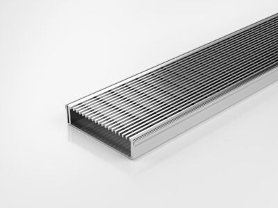 Slimline Linear Drainage system with Architectural (AR) grate style
