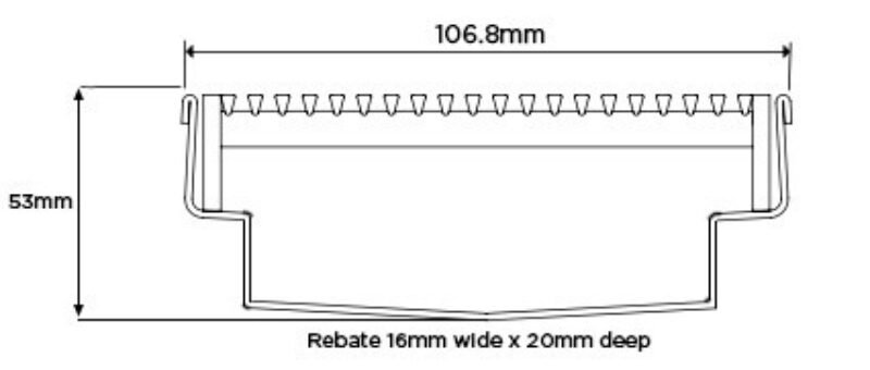 50mm deep linear drainage system with Architectural (AR) grate style