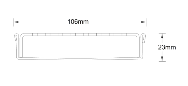 Slimline Linear Drainage system with Punched Angle Slot (PAS) grate style