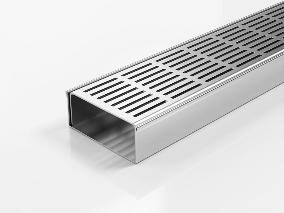 Slimline Linear Drainage system with Punched Slot (PS) grate style