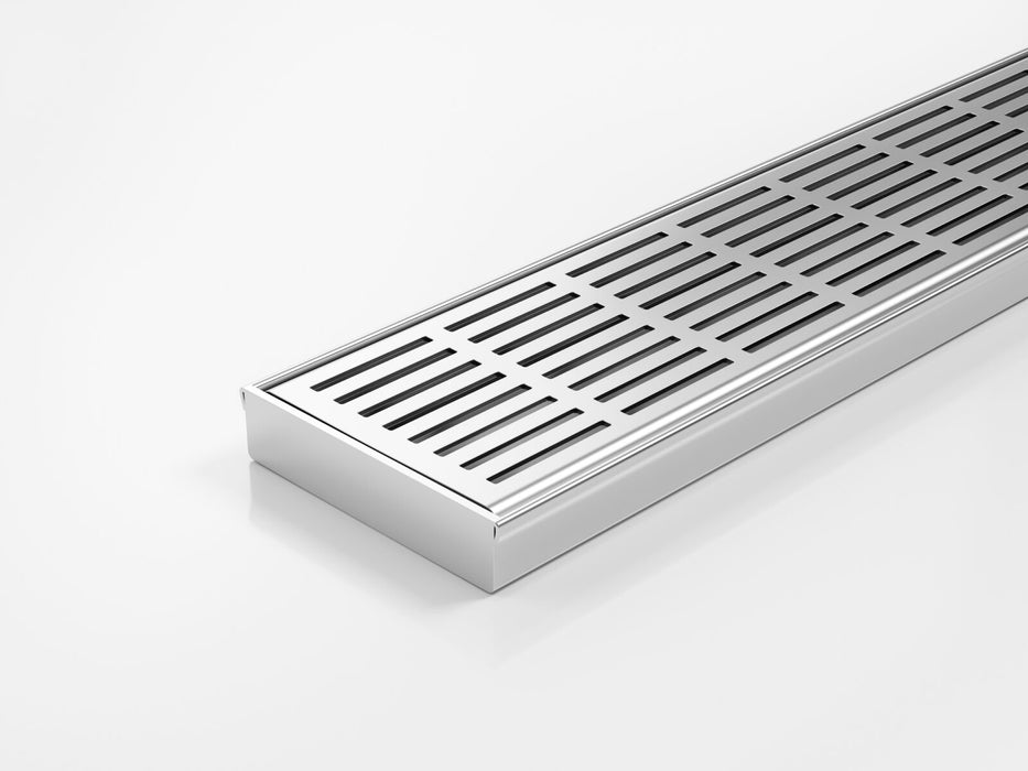 Slimline Linear Drainage system with Punched Slot (PS) grate style