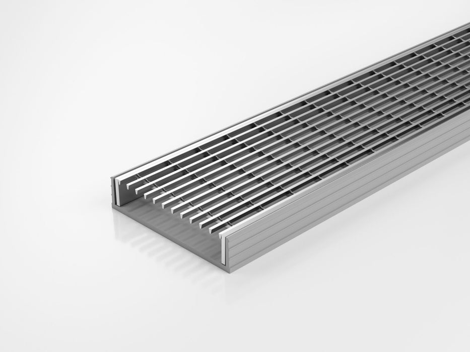 Slimline Linear Drainage system with Standard (TR) grate style