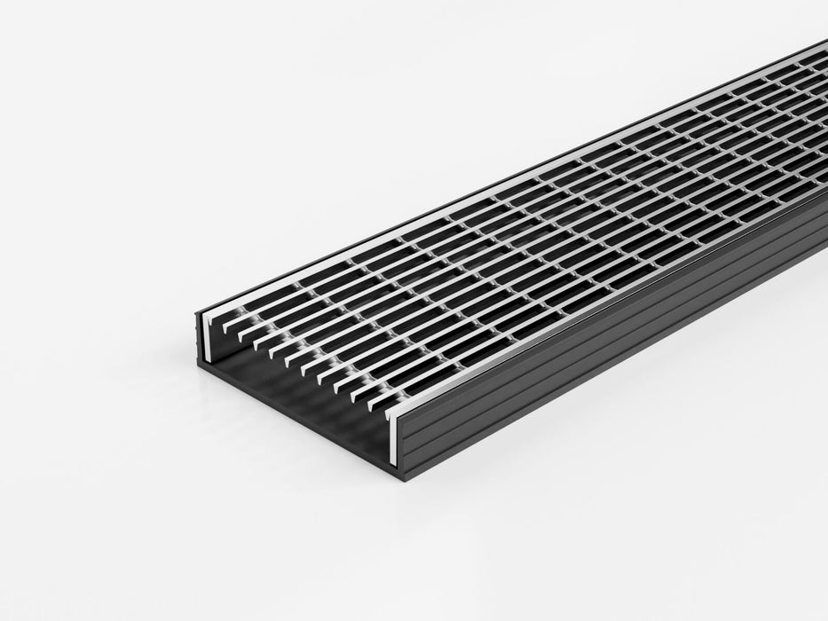 Slimline Linear Drainage system with Standard (TR) grate style