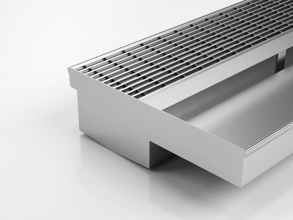 Threshold drainage system for sill only doors with Standard (TR) grate style