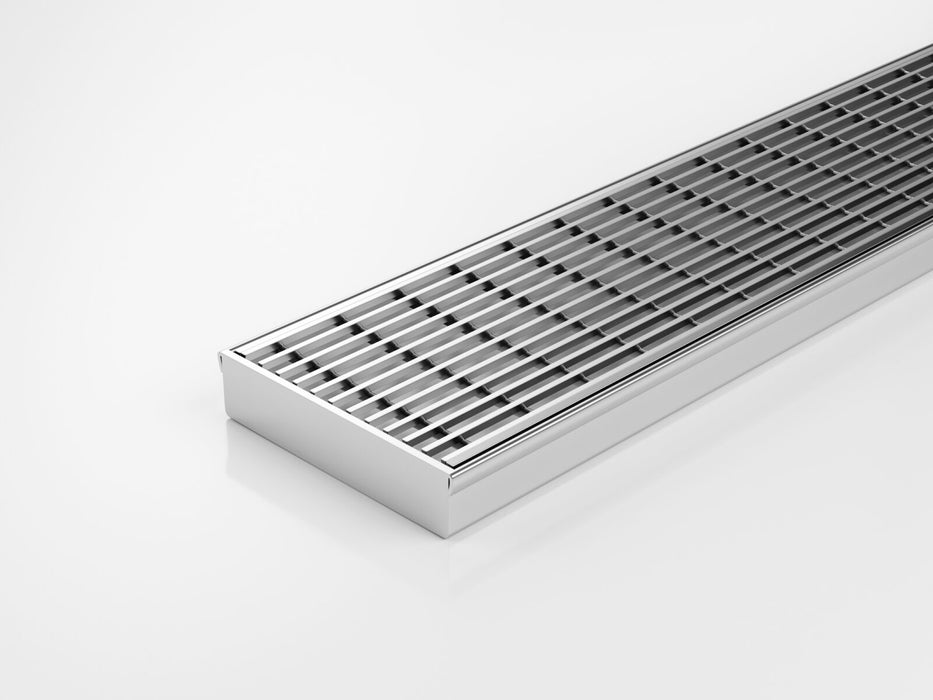 Slimline Linear Drainage system with Standard (TR) grate style
