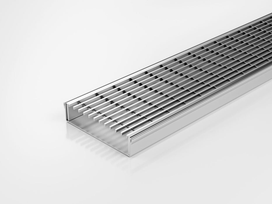 Slimline Linear Drainage system with Standard (TR) grate style