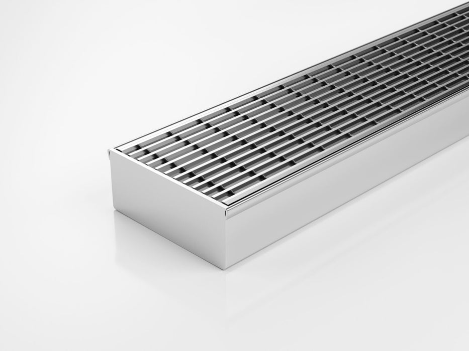 Slimline Linear Drainage system with Standard (TR) grate style
