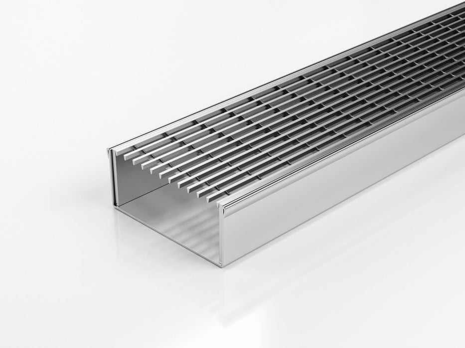 Slimline Linear Drainage system with Standard (TR) grate style
