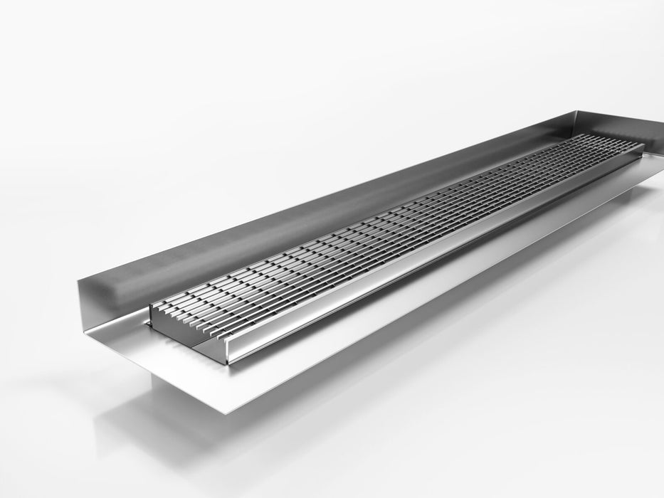 Wall + Floor Flange drainage system with Standard (TR) grate style