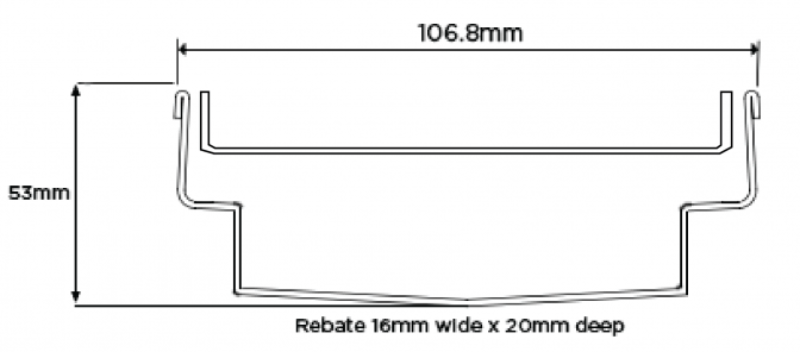 50mm deep linear drainage system with Tile Insert (Ti) grate style