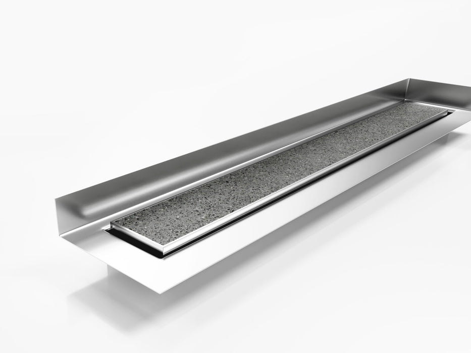 Wall + Floor Flange drainage system with premium (3mm thickness) Tile Insert (Ti) grate style