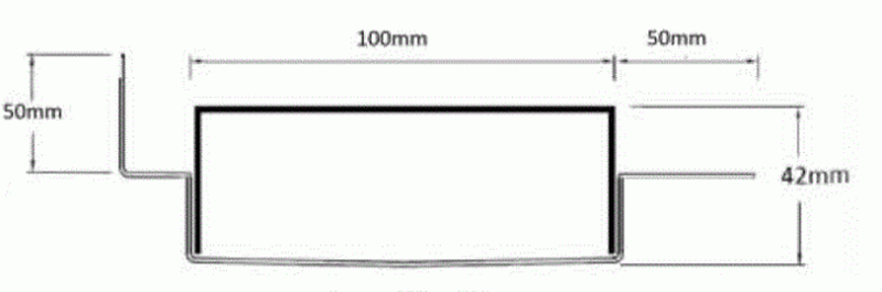 Wall + Floor Flange drainage system with Punched Angle Slot (PAS) grate style