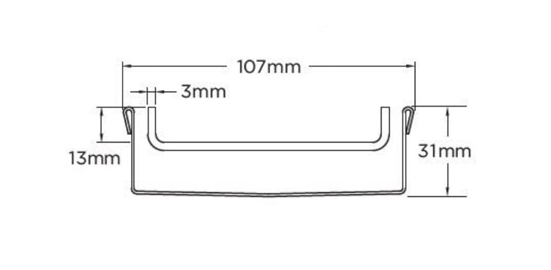 Slimline Linear Drainage system with Tile Insert (Ti) grate style, premium 3mm thickness 316 marine grade stainless steel