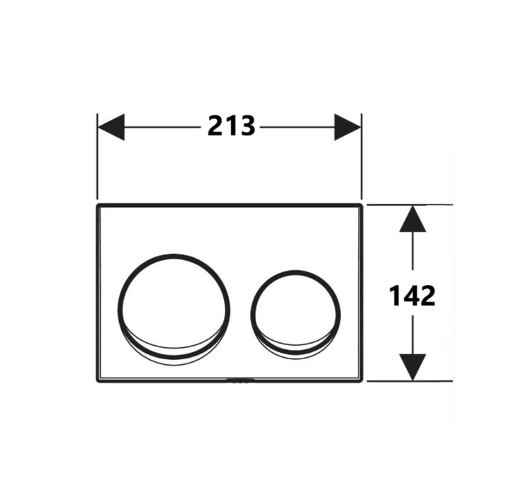 570*360*410mm Mercio Raul99 Gloss White Rimless Wall-Faced Floor Toilet & Geberit Alpha Cistern & Button