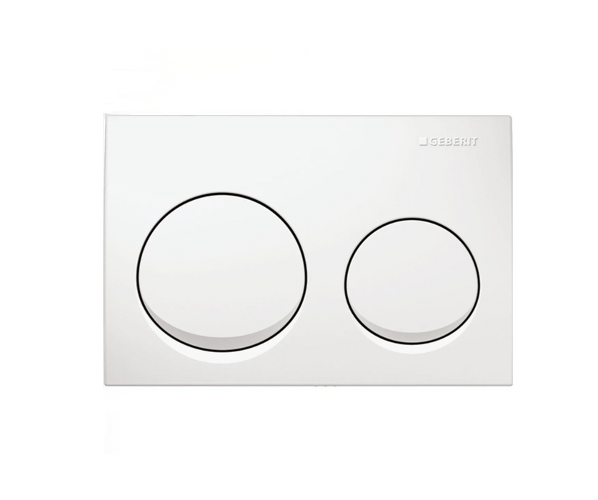 570*360*410mm Mercio Raul99 Gloss White Rimless Wall-Faced Floor Toilet & Geberit Alpha Cistern & Button