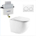 570*360*410mm Mercio Raul99 Gloss White Rimless Wall-Faced Floor Toilet & Geberit Alpha Cistern & Button