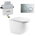 570*360*410mm Mercio Raul99 Gloss White Rimless Wall-Faced Floor Toilet & Geberit Alpha Cistern & Button