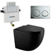 570*360*410mm Mercio Norton99 Matt Black Mercio Quiet Wall-Faced Floor Toilet & Geberit Alpha Cistern & Button