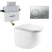570*360*410mm Mercio Raul99 Gloss White Rimless Wall-Faced Floor Toilet & Geberit Alpha Cistern & Button
