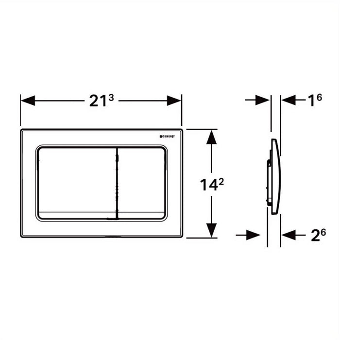 Lukka Geberit Square/Round Flush Button