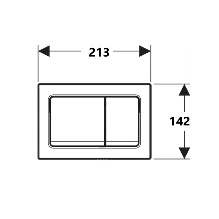 570*360*410mm Mercio Raul99 Gloss White Rimless Wall-Faced Floor Toilet & Geberit Alpha Cistern & Button
