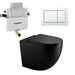 570*360*410mm Mercio Norton99 Matt Black Mercio Quiet Wall-Faced Floor Toilet & Geberit Alpha Cistern & Button
