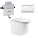 570*360*410mm Mercio Raul99 Gloss White Rimless Wall-Faced Floor Toilet & Geberit Alpha Cistern & Button