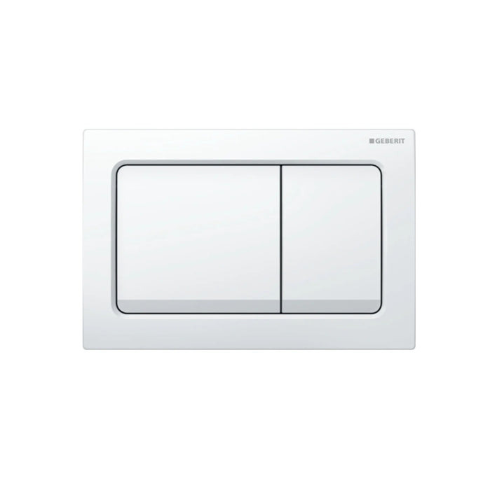 570*360*410mm Mercio Raul99 Gloss White Rimless Wall-Faced Floor Toilet & Geberit Alpha Cistern & Button