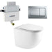 570*360*410mm Mercio Raul99 Gloss White Rimless Wall-Faced Floor Toilet & Geberit Alpha Cistern & Button